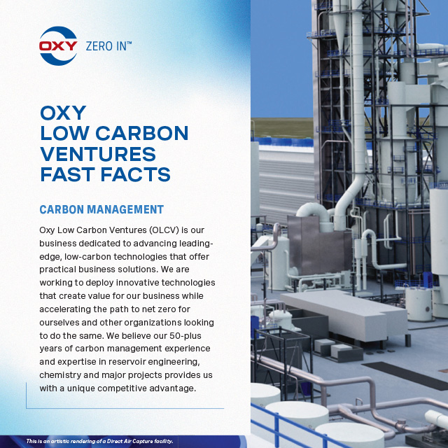 Oxy Low Carbon Ventures Fast Facts Cover