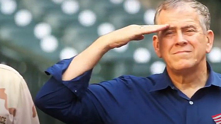 Male veteran saluting